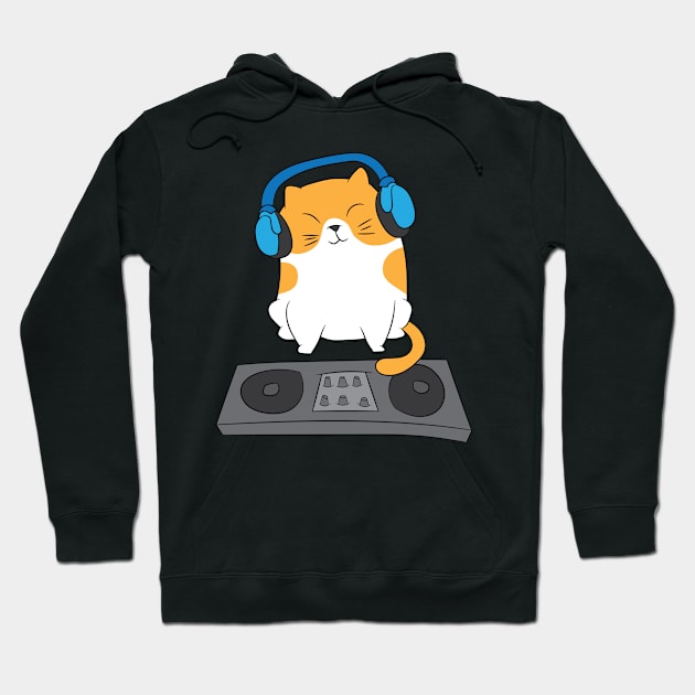 Cat DJ Shirt | Cat Turntables Gift Hoodie by Gawkclothing